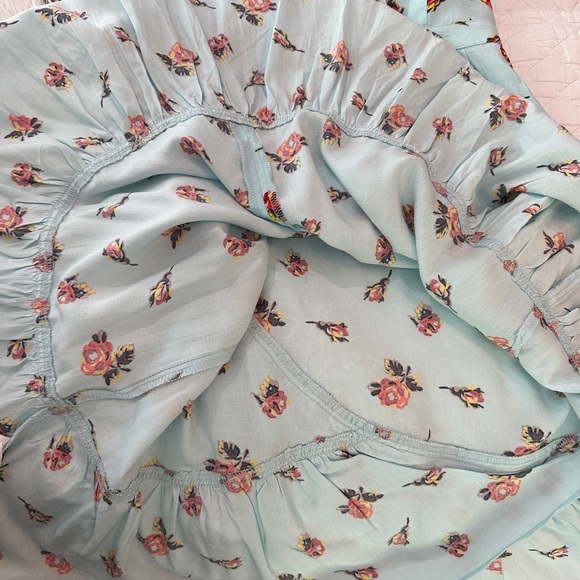 J.Crew Mercantile Faux Wrap Mini Dress – Blue Floral Print – Size 00 - Picture 13 of 16